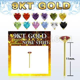 g9yzhm1 piercing nariz doblarlo tu mismo oro cz corazon