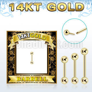 gbbb3 barbell ceja helix oro 14 kts bolas presion 3mm venta