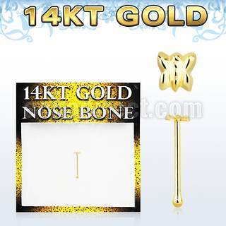 gbbt piercing nariz hueso oro 14 kts 0 6mm mariposa 2 5mm venta