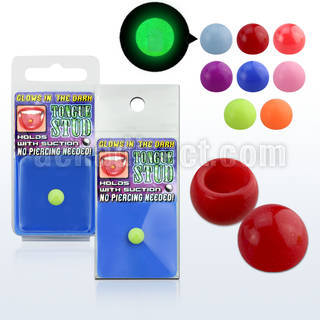 gltgst piercing lengua falso brilla oscuridad se sostiene succion venta