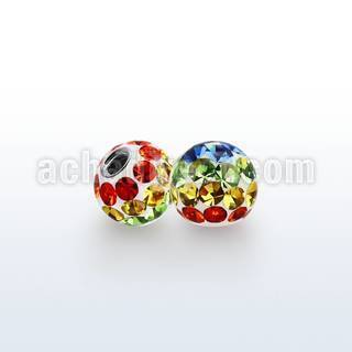 gmfr6 bola 6mm multi cristal ferido bandera gay rosca distribuidor