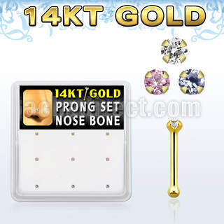 gnb1x caja 9 piercing nariz oro 14 kts zirconia redonda 1 5mm distribuidor