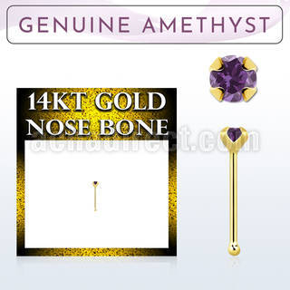 gnbge1 piercing nariz hueso oro 14 kts 0 6mm amatista 2mm distribuidor mayorista