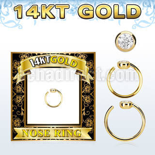 gnrz2 aro nariz oro 14 kts zirconia clara redonda 2mm venta