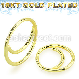 gpsea20 18k gold plated silver seamless nose ring moon