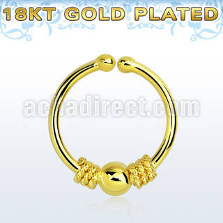 gpsep12c anillo septum falso plata 925 oro 18 kts 1mm alambre balines bola centro 12mm venta