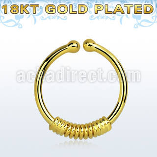 gpsep12k anillo septum falso plata 925 oro 18 kts 1mm alambre envuelto alrededor 12mm venta