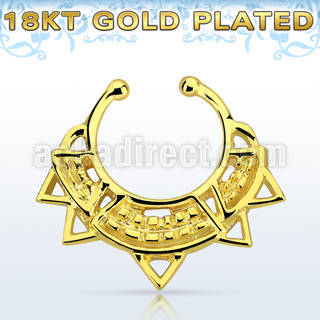 gpsepd10 falso septum plata 925 oro 18 kts 1mm amplio grabado indio 12mm distribuidor