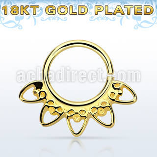 gpsepv6 aro septum plata 925 oro 18 kts 1mm corazon indio 8mm mayorista