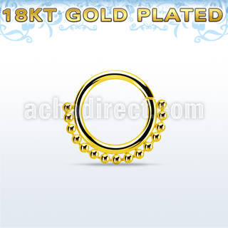 gpspv16 aro continuo piercing septum plata oro 18 kts con cuentas inferior distribuidor