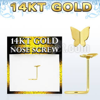 gsbt2 piercing nariz l oro 14 kts 0 6mm mariposa oro liso 3 5mm venta