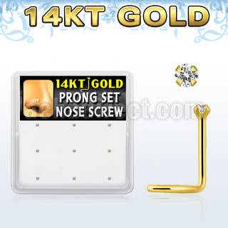 gsc2x caja 9 piercing nariz l oro 14 kts zirconia redonda 1 5mm al por mayor