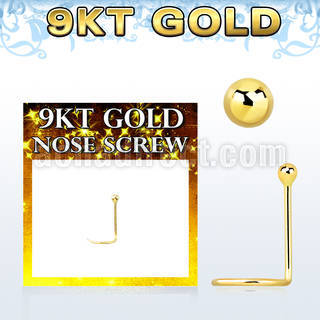 gscb9 piercing nariz l oro 9 kts 0 6mm bola oro liso 1 5mm mayorista