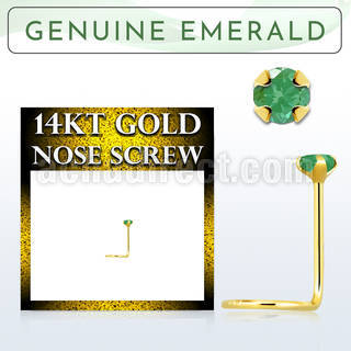 gscge10 piercing nariz l oro 14 kts 0 6mm esmeralda 2mm distribuidor mayorista