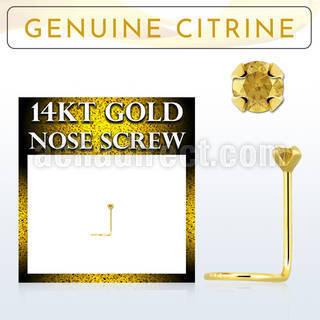 gscge6 piercing nariz l oro 14 kts 0 6mm citrino 2mm distribuidor mayorista