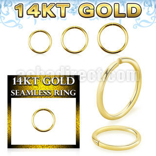 gsel20 solid 14kt gold seamless ring 0 8mm w diameter 8 12mm