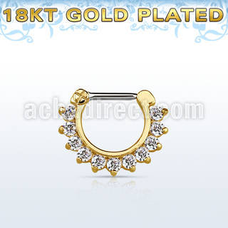 gsepc16 septum click plata 925 oro 18 kts barra cierre acero 316l zirconia distribuidor mayorista