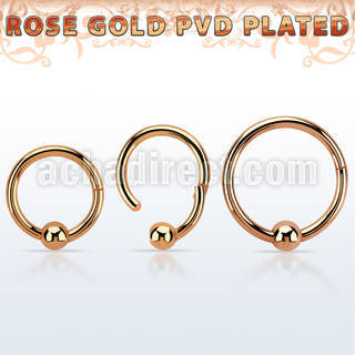 hbcrbr16 aro bola presion bisagra acero chapado oro rosa bola