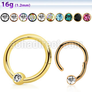 hbcrct16 anodized steel hinged ball closure ring w crystal