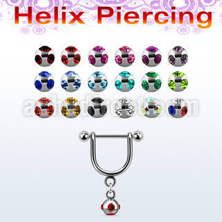 heud4 piercing helix estribo acero quirurgico barbell bolas 3mm bola multi joya 4mm 8mm distribuidor mayorista