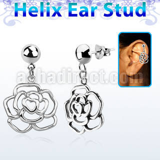hexvd10 piercing helix plata esterlina lisa colgante plata 925 rosa eja distribuidor