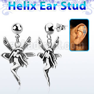 hexvd12 piercing helix plata esterlina lisa hada plata 925 eja al por mayor
