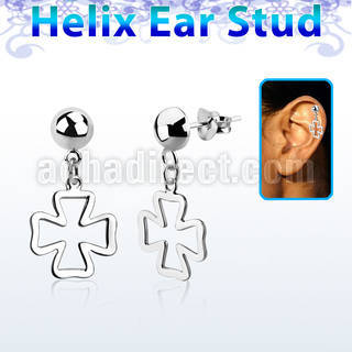 hexvd19 piercing helix plata esterlina 925 lisa cruz eja distribuidor mayorista