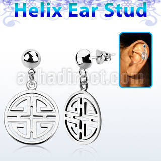 hexvd26 piercing helix plata esterlina 925 lisa letra china eja mayorista
