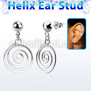 hexvd32 piercing helix plata esterlina 925 lisa espiral eja mayorista