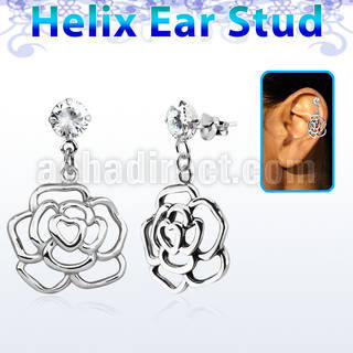 hexzd10 piercing helix plata esterlina zirconia 6mm colgante plata 925 rosa eja venta