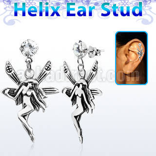 hexzd12 piercing helix plata esterlina zirconia 6mm hada plata 925 eja mayorista