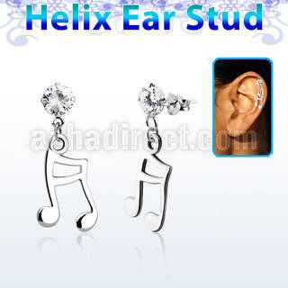 hexzd20 piercing helix plata esterlina 925 zirconia 6mm signo melodia colgado eja venta