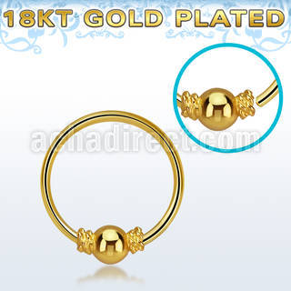 hr17rg aros nariz continuos plata 925 oro 18 kts 0 6mm alambre balines bola 3mm centro 10mm venta
