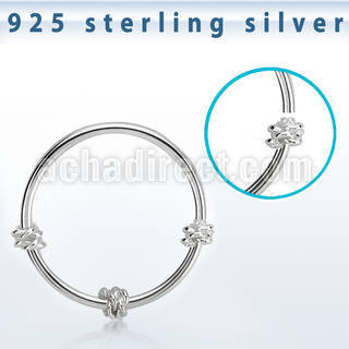 hr27 aro continuo nariz plata 925 0 6mm triple alambre retorcido 10mm venta