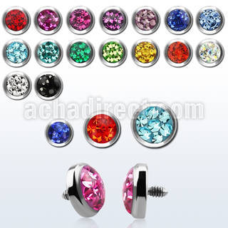 iafrc microdermal 5mm acero 316l multi cristal ferido rosca interna base microdermal 2mm 2 5mm distribuidor