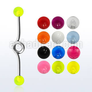 inbvb5 barbell industrial loop con aro acero 316l bolas uv 5mm distribuidor mayorista