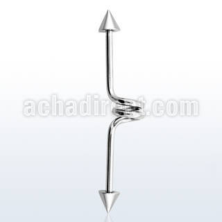 inccn5 barbell industrial espiral acero quirurgico conos 5mm mayorista