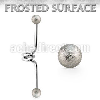 incfo5 steel industrial twister barbell w 5mmfrosted steel ball