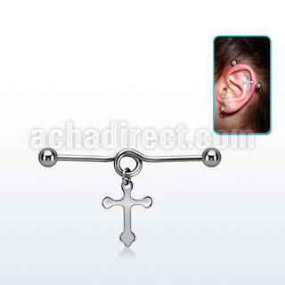 indd10 barbell industrial loop acero 316l bolas 5mm colgante cruz lisa distribuidor