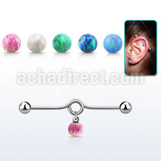 inddo6 barbell industrial loop acero quirurgico bolas 5mm bola opalo redonda 6mm al por mayor
