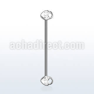 indsh28 barbell industrial acero quirurgico cerraduras corazon mayorista
