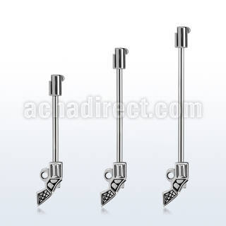 indsh38 surgical steel industrial barbell