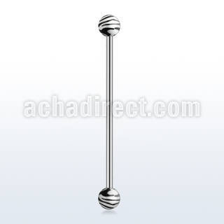indxj barbell industrial acero quirurgico bolas acrilicas rayas cebra negras blancas al por mayor