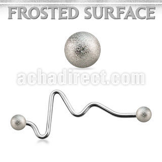 inefo5 steel industrial heart beat barbell w frosted steel ball