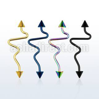 intecn5 barbell industrial corazon acero quirurgico anodizado conos 5mm venta