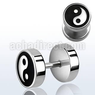 ip11 plug falso acero brillo espejo logo ying yang rayado laser lado 8mm distribuidor
