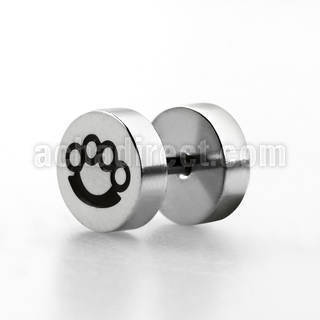 ip16 high polished fake plug with laser edged knuckles logo