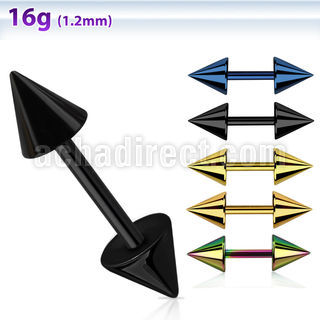 iptcn5 anodized surgical steel fake plug w two 5mm cone