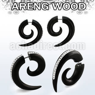 isparf plug falso madera areng espiral multi cristal ferido barra acero 316l venta