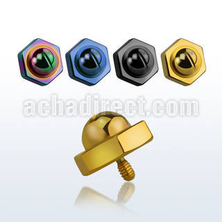 ita6 microdermal acero 316l anodizado tuerca tornillo hexagonal 6mm rosca interna base microdermal 2mm 2 5mm distribuidor